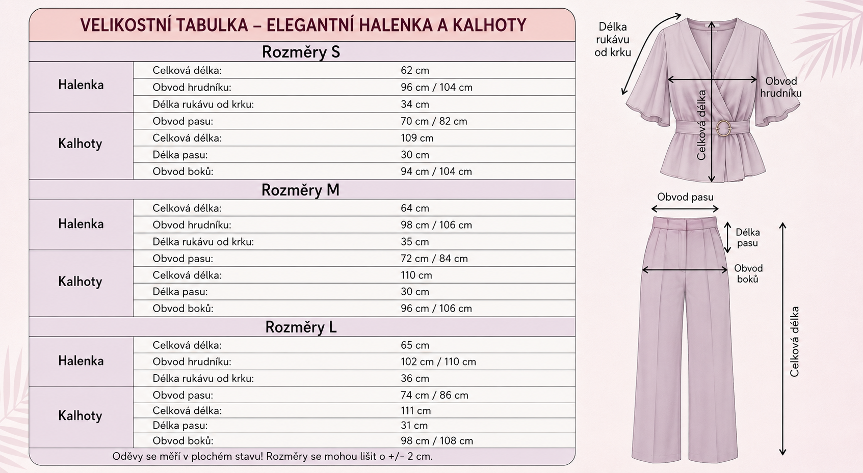 Elegantní halenka a kalhoty